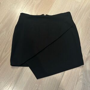 Topshop black asymmetric mini skirt size 4